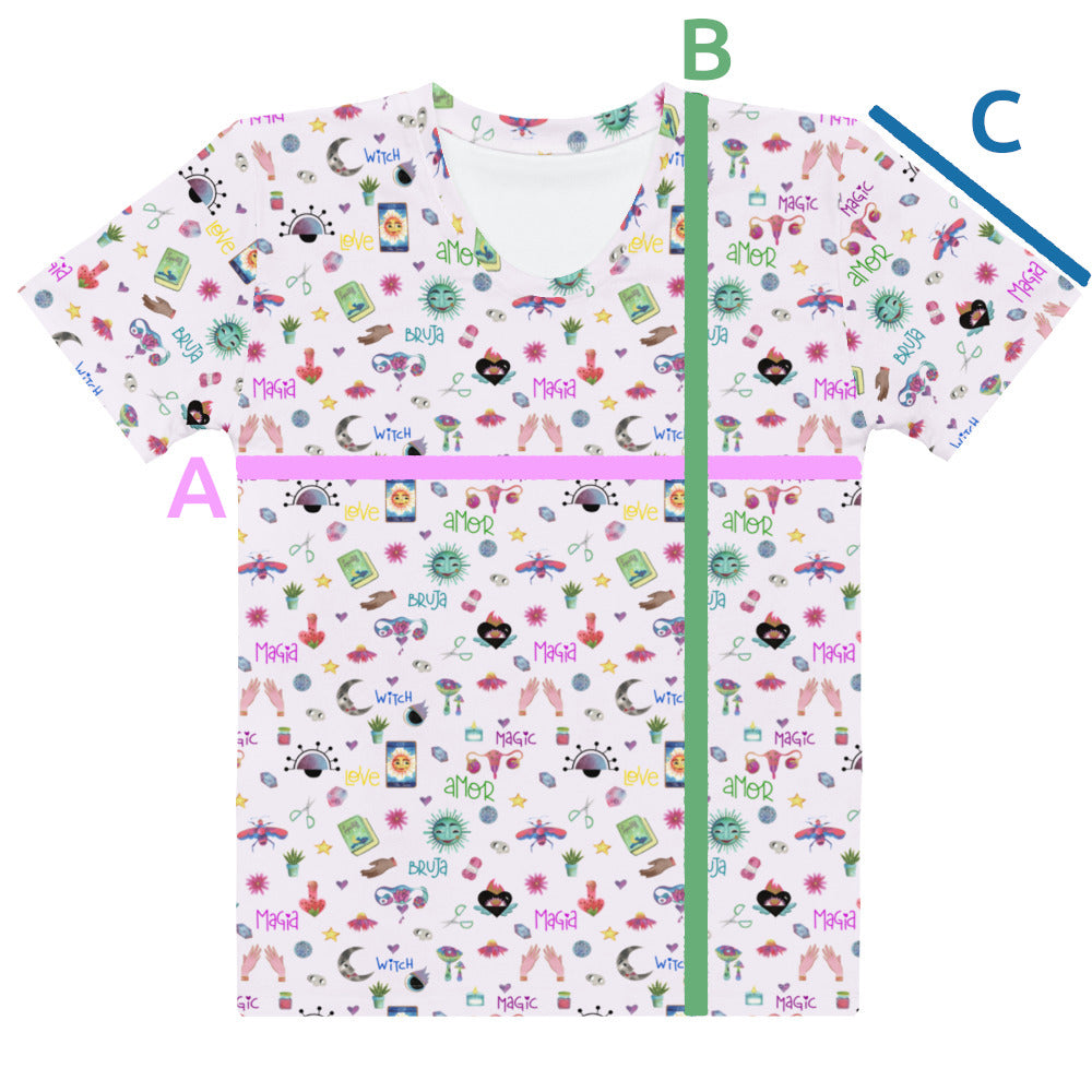 Women's Watercolor Art Cotton Tee — All-Over Print