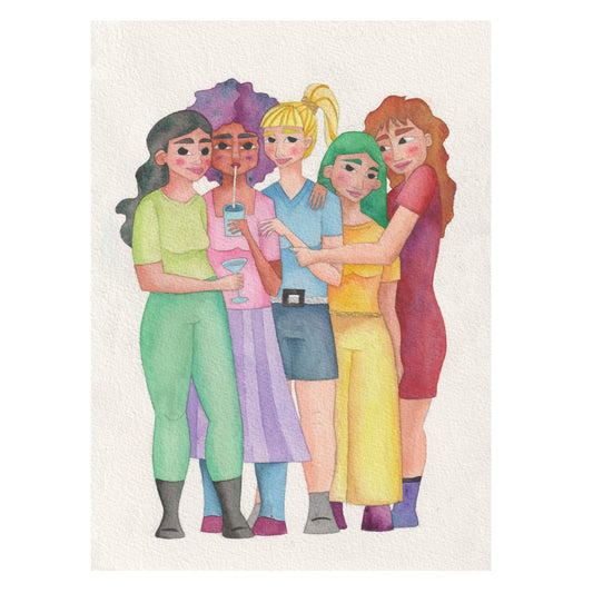 Friendship — Original Watercolor Illustration