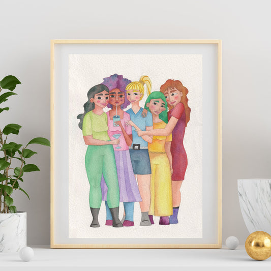 Friendship — Original Watercolor Illustration