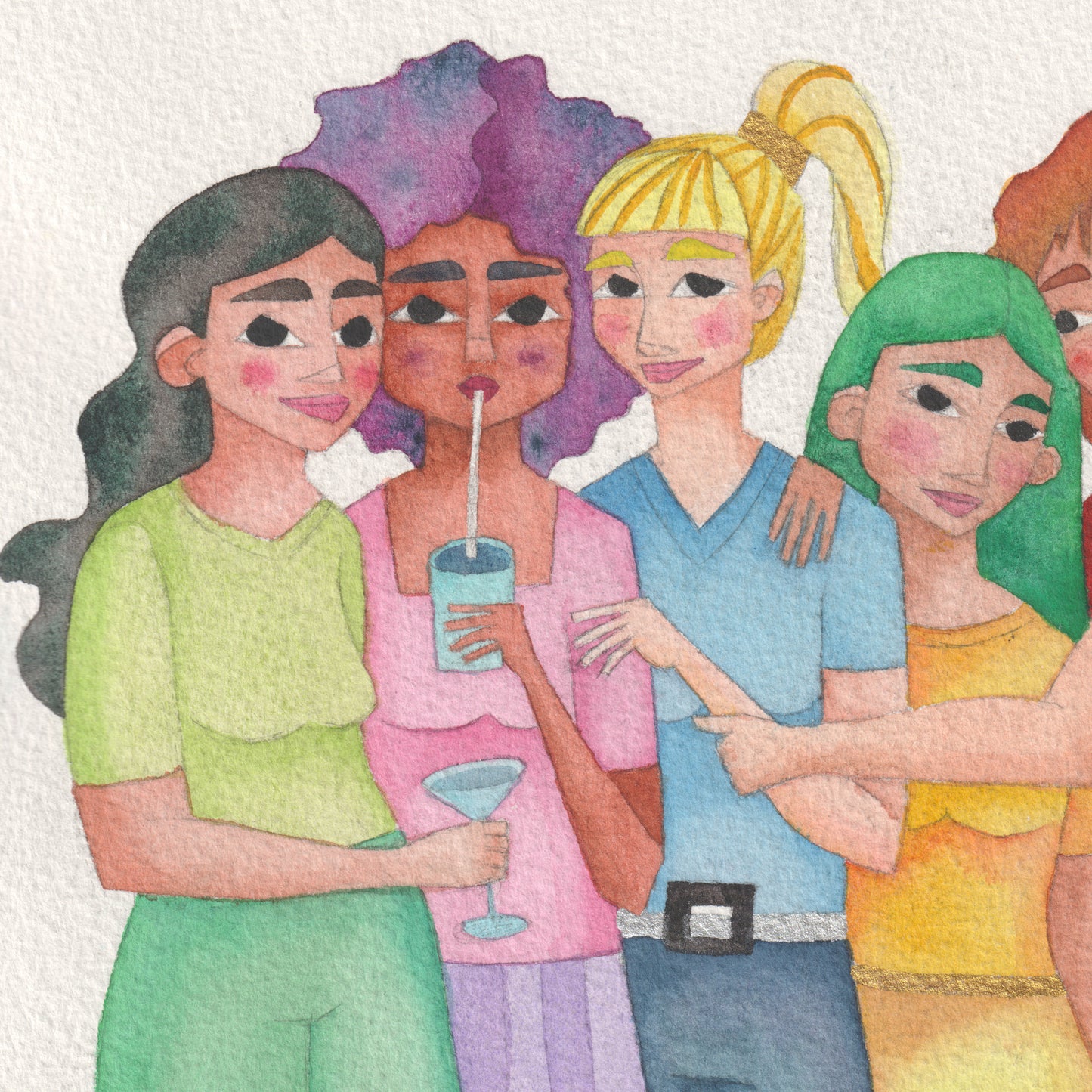 Friendship — Original Watercolor Illustration