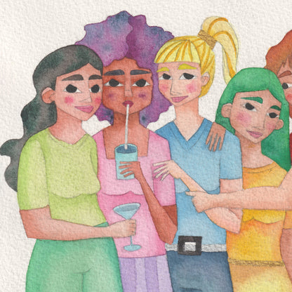 Friendship — Original Watercolor Illustration