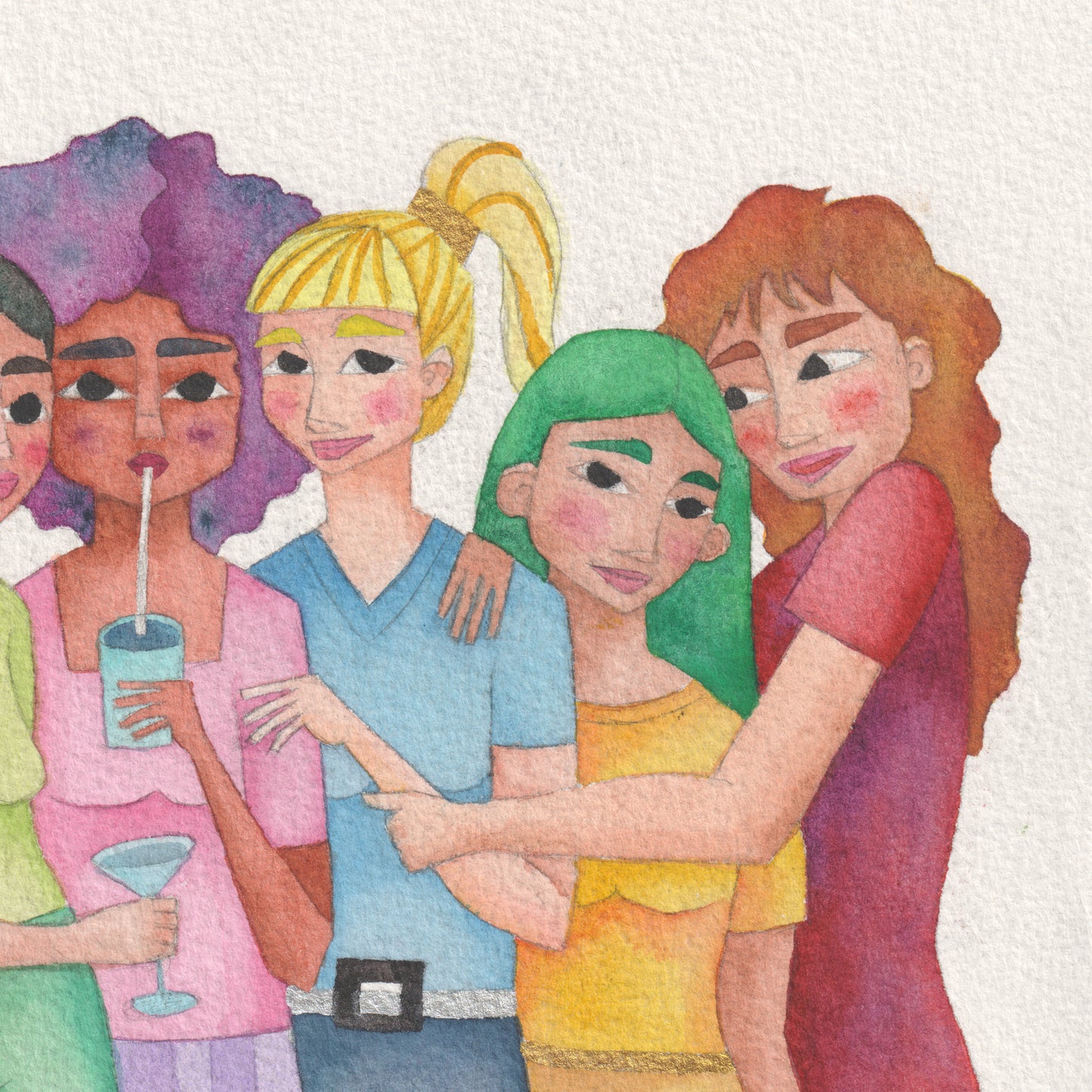 Friendship — Original Watercolor Illustration