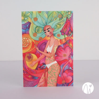 Woman create - Greeting card